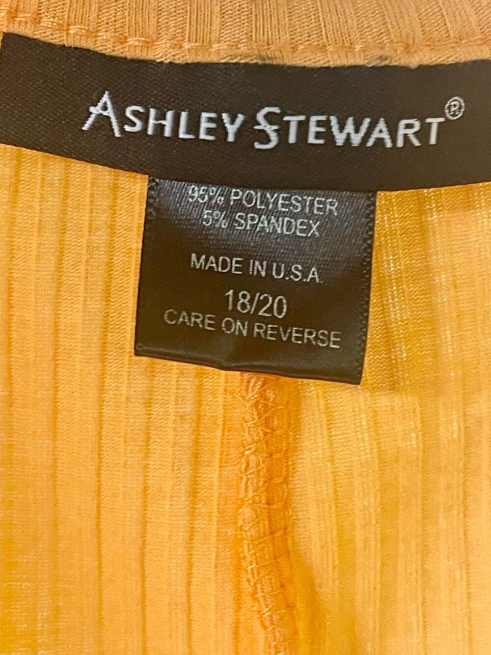 Ashley Stewart Orange Ribbed Twist Front Dress Size 18/20 - Picture 2 of 2